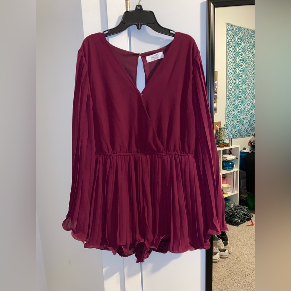 Maroon Formal Romper
